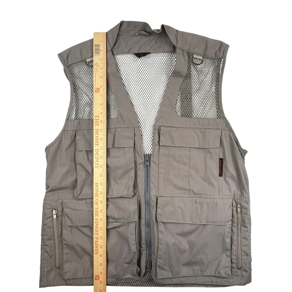VTG Domke Utility Vest Canvas Mesh Multi‑Pocket Outdoor Hiking Fishing 2 Large?